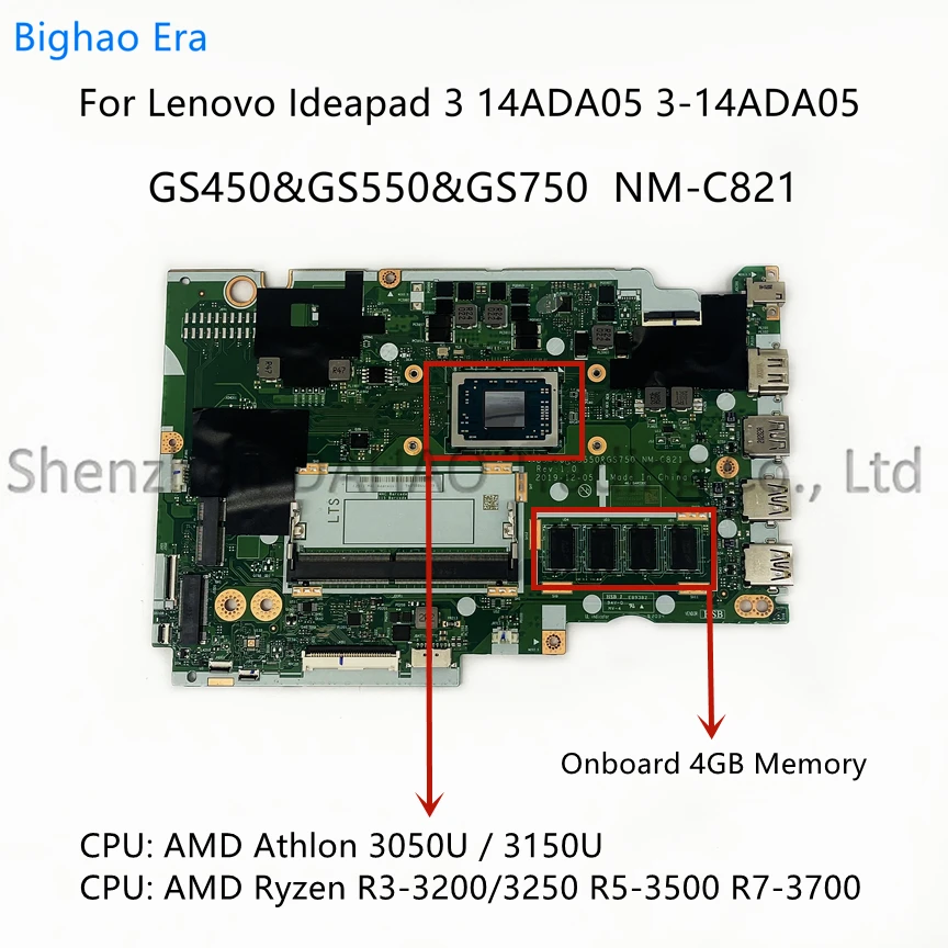   Lenovo IdeaPad 3 14ADA05 3-14ADA05      R7   CPU 4GB-RAM Fru:5B20S44284 5B20S44370