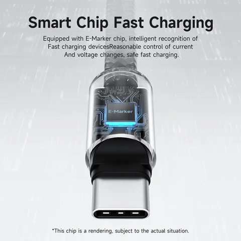 Кабель Hagibis USB C — USB C с защитной крышкой, кабель типа C емкостью 240 Вт PD 3,1, кабель для быстрой зарядки для iPhone 16 17 Macbook Pro iPad