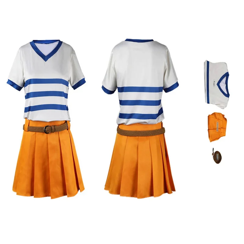 

Anime Nami Cosplay Costume Top Skirts Outfits Fantasia Kawaii Girls Halloween Carnival Party Roleplay Disguise Suit