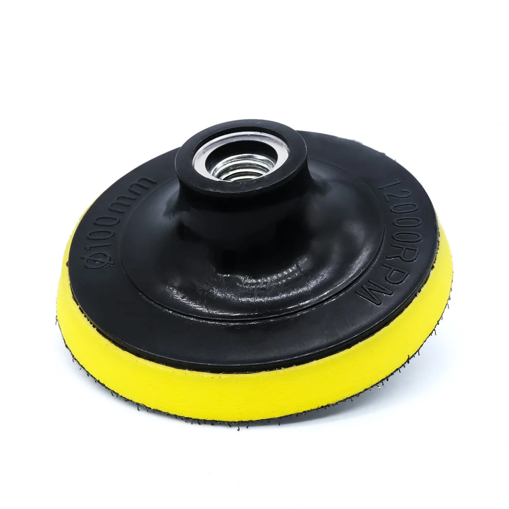 SUBRILLI 4-дюймовая подложка M14, резьба, пенопласт, задняя Полировочная пластина, диск, клейкая подложка для автомобиля