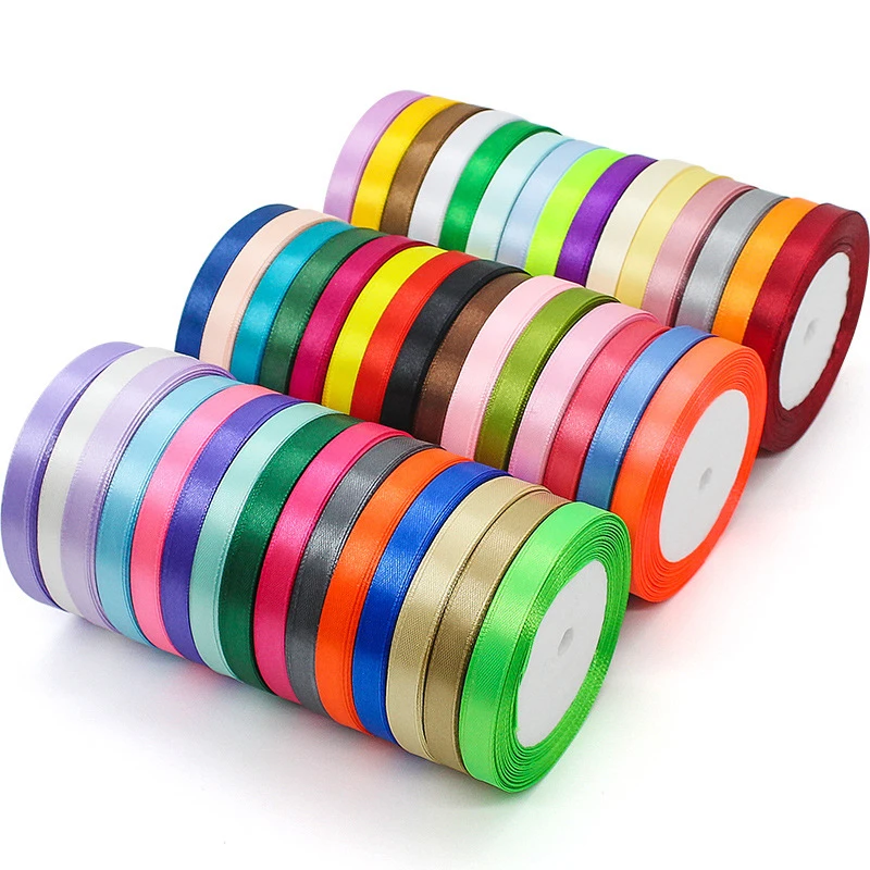 

22 Meters Satin Ribbons for Wedding Birthday Party Gift Wrapping Christmas Halloween Festival DIY Crafts Ribbon