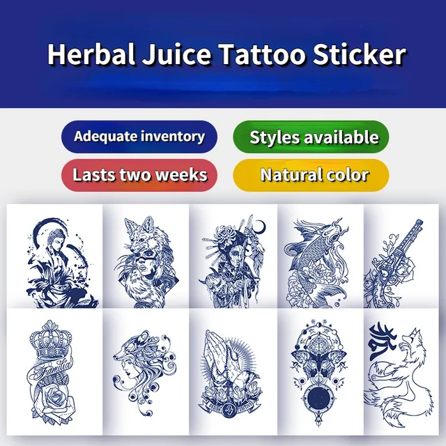 KT101-150 Semi-permanent herbal juice tattoo sticker flower arm clavicle non-reflective simulation tattoo large picture flower 1