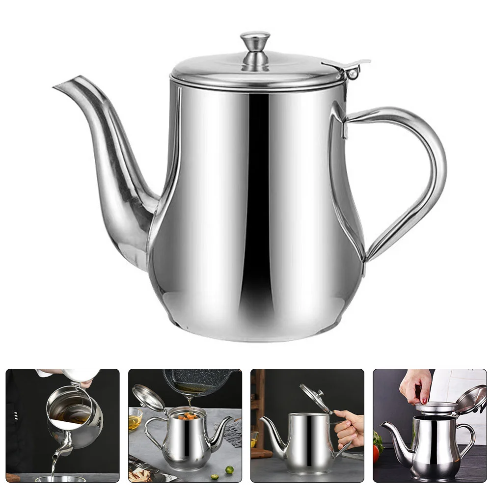 

Oil Dispenser Container Bottle Grease Strainer Pot Stainless Steel Vinegar Olive Kitchen Cooking Storage Sauce Cruet Pots Filter