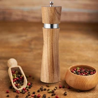 pepper mill multifunctional wood salt and pepper grinder manual salt grinder with adjustable ceramic rotor for spice pepper