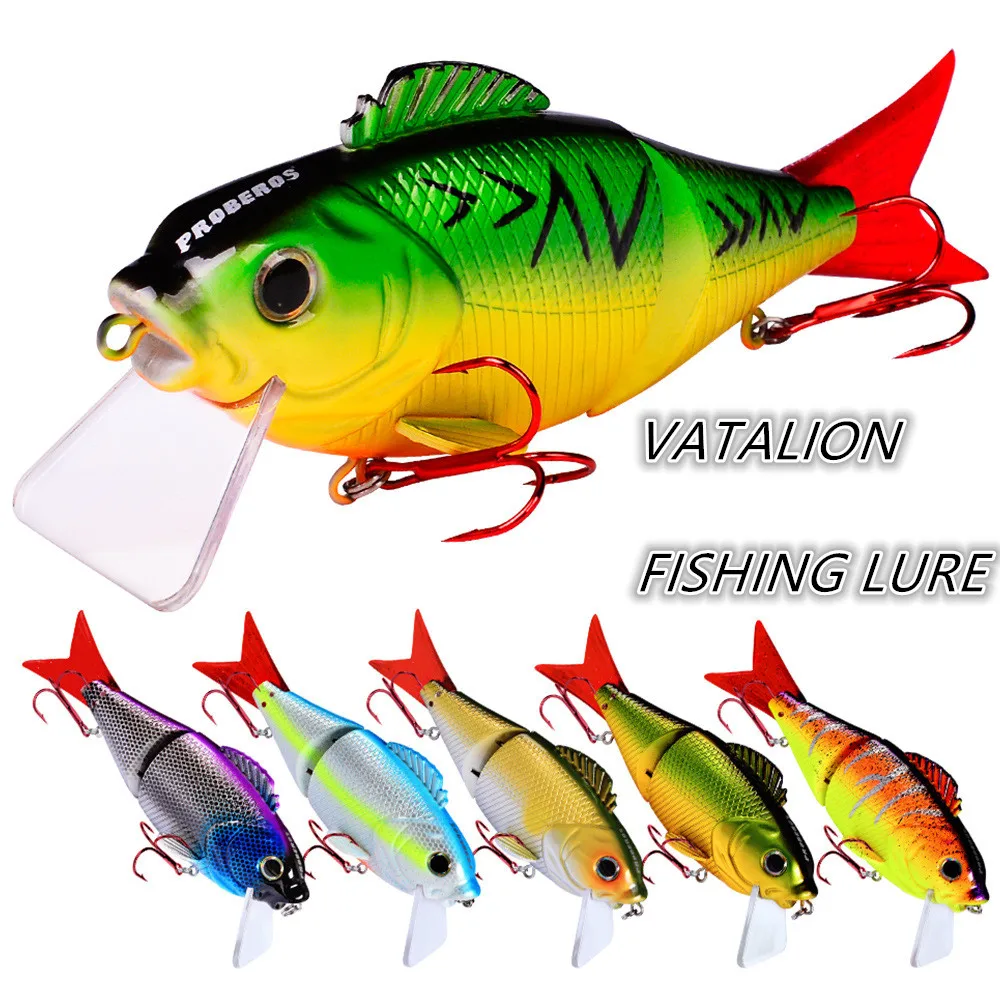 

Vatalion Lure 2sections Sinking Artificial Hard Baits Lipless Crankbait Wobblers Pike Bass Fishing Tackle Jointed Megabass Lure