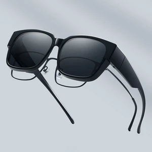Imported Polarized Fit-over Sunglasses Cover Over Overlay Prescription Glasses Myopia Man Women Car Driver La