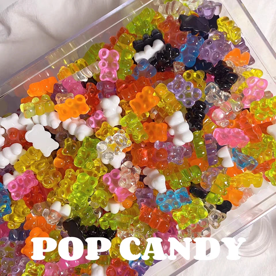 DIY милый медведь жевательный Шарм ожерелье браслет серьги ювелирные изделия из