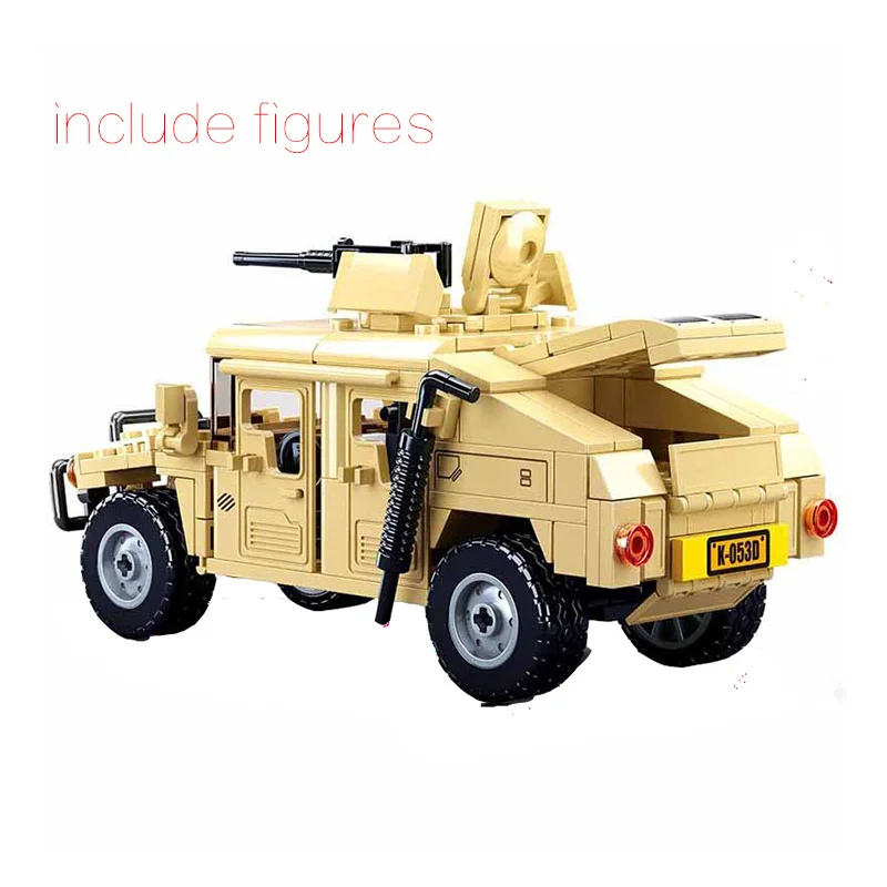 

Sluban 0837 Военная серия M1025 бронированные humvees 265 шт. 3D DIY Фигурки игрушки для детей образовательные строительные блоки подарки