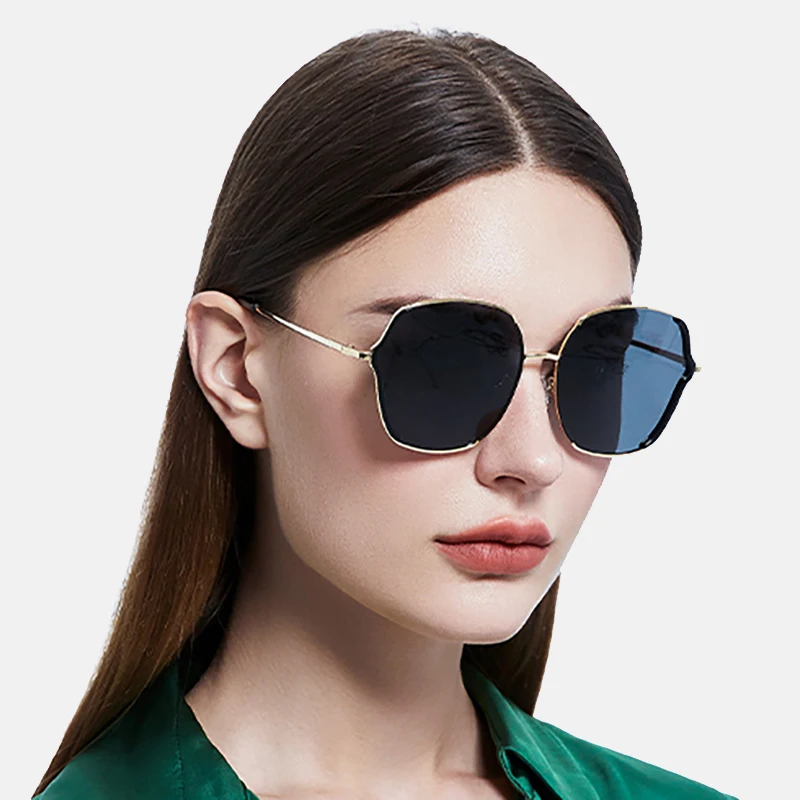 

New Women Luxury Polarized Sunglasses Men Gradient Color Sun Glasses Metal Polygon Eyeglasses Frames Travel Beach Party Eyewear