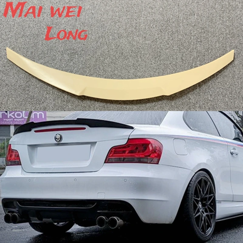 

Car Spoiler High Kick M4 Style ABS Carbon Fiber Wing Rear Trunk For BMW 1 Series 1M Coupe E82 120d 135i 2007-2013