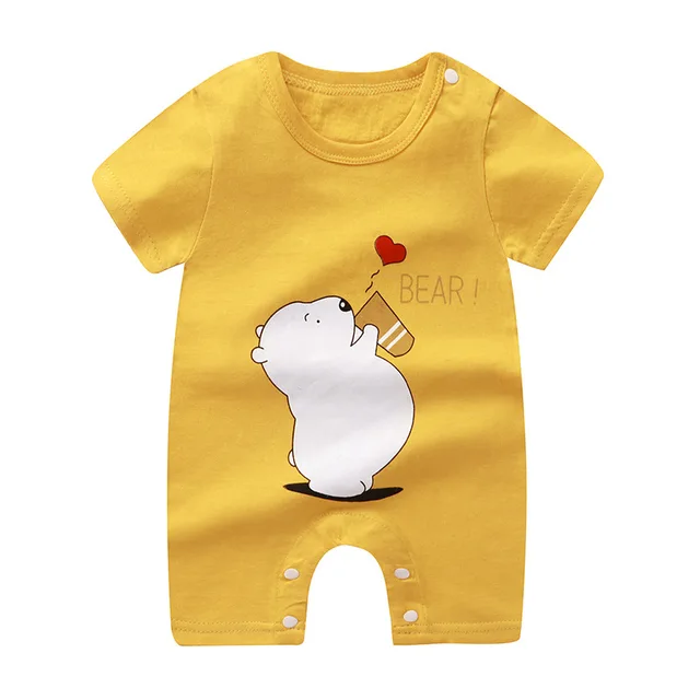 Baby Rompers Summer Newborn Baby Girl Clothes Boys Short Sleeve Jumpsuit Baby Clothes New Born Baby Items Bodysuit For Newborns 3
