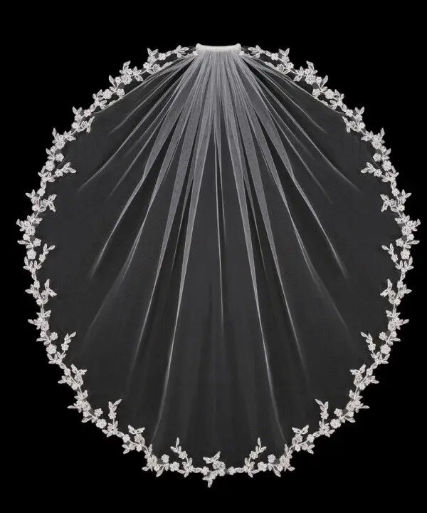

White Ivory Elbow Wedding Veils 1 Tier Bridal Accessories Bride Length Comb Lace