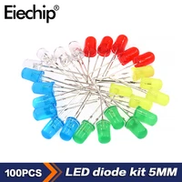 100pcslot 5mm led diode f5 light emitting diode white red green blue yellow orange diy electronic kit