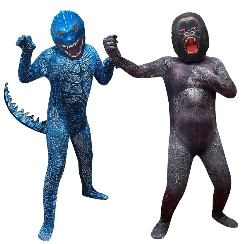 Одежда для мальчиков G-Godzillae vs. King Kong детский динозавр-монстр косплей на Хэллоуин