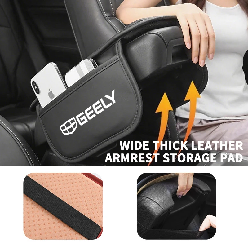 Фото Кожаный коврик-органайзер на центральную консоль автомобиля для Geely Tugella GC9 X7 GX3 CK GC6 LC EC8 CK2 CK3 Geometry №5