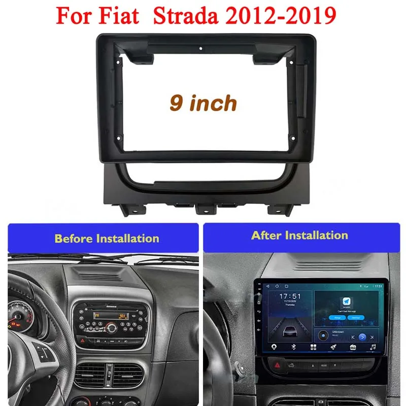 

Автомагнитола для Fiat Strada Idea 2012 -2016, 9 дюймов, 1DIN, Android, автомобильная стереосистема, dvd, мультимедийная рамка