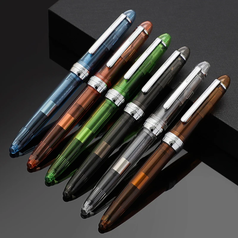 

Jinhao 0.5MM Transparent Fountain Pen Titanium Nib Piston Pens Ink Gift Packageg for Art School Office Writing Calligraphy