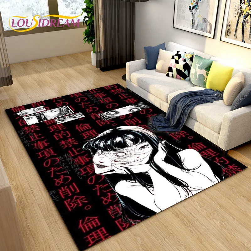 

Junji Ito Tomie Kawakami Ghost Area Rug Large,Carpet Rug for Living Room Bedroom Sofa Doormat Decoration,Kid Non-slip Floor Mat