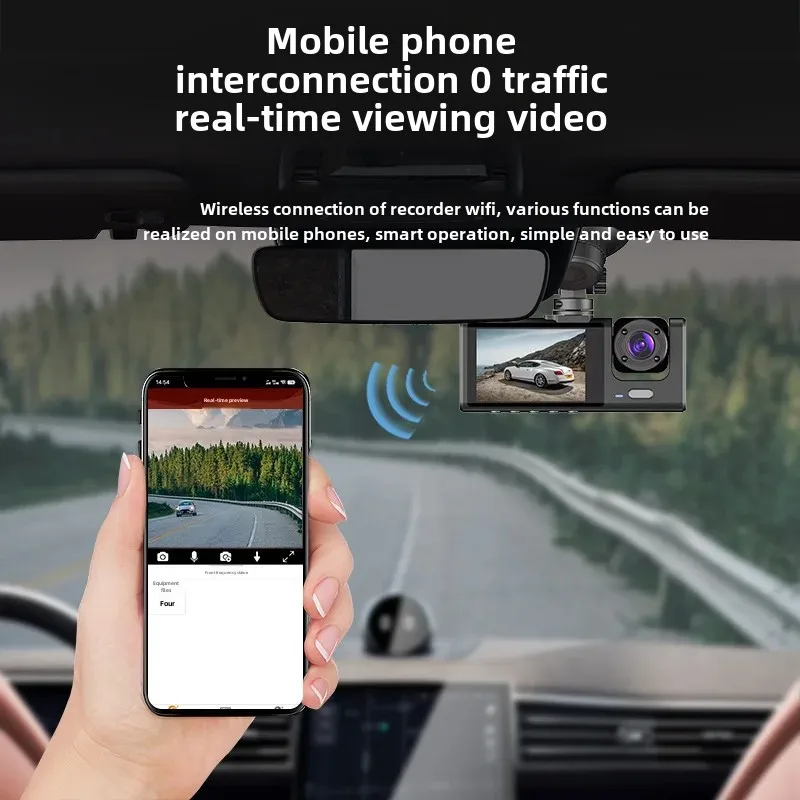 Новая беспроводная автомобильная видеорегистратор с Wi-Fi поддержка мобильного