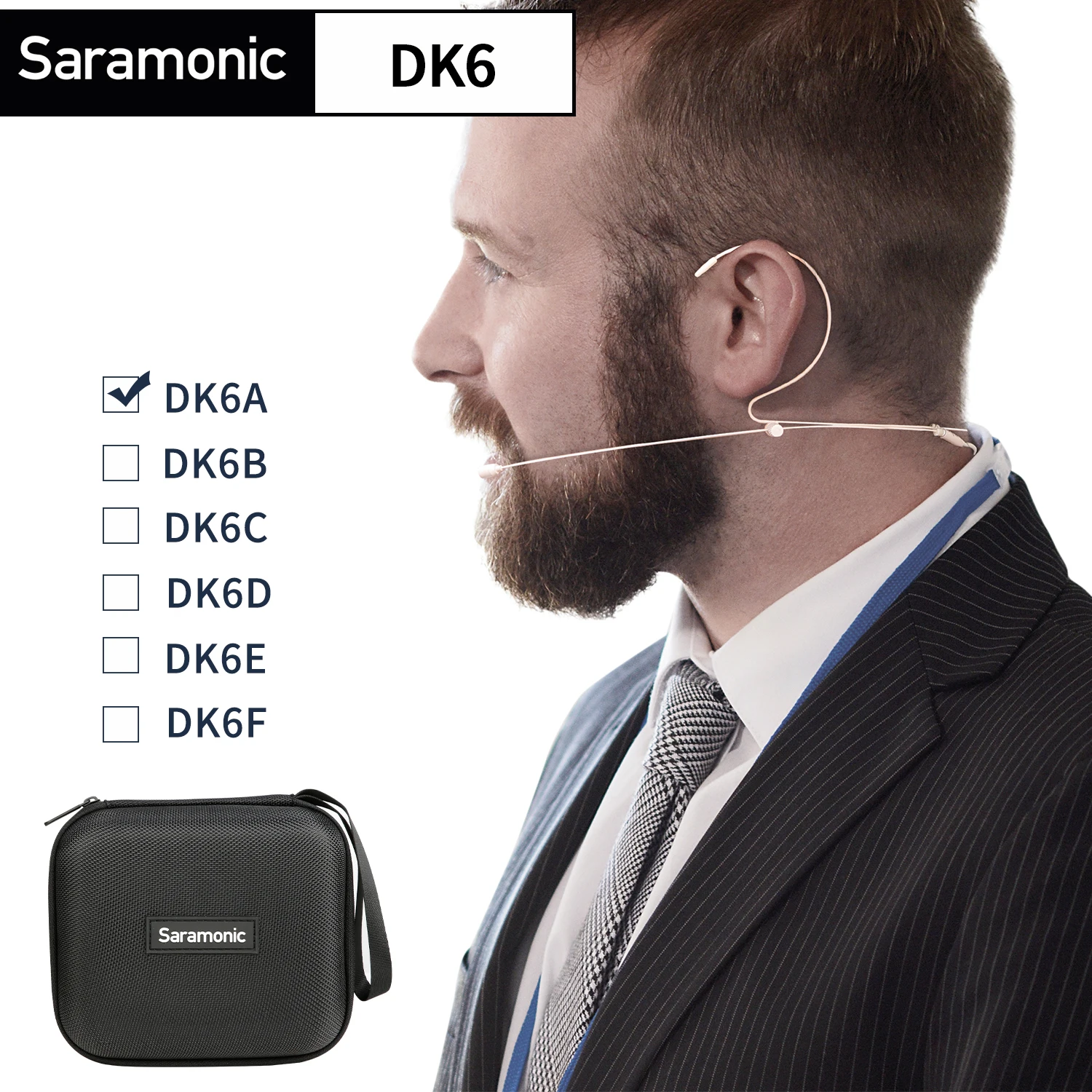 

Saramonic DK6 Series Professional Headset Lavalier Microphone for Wireless Transmitters Broadcast Vocal Performance Vlog Youtube