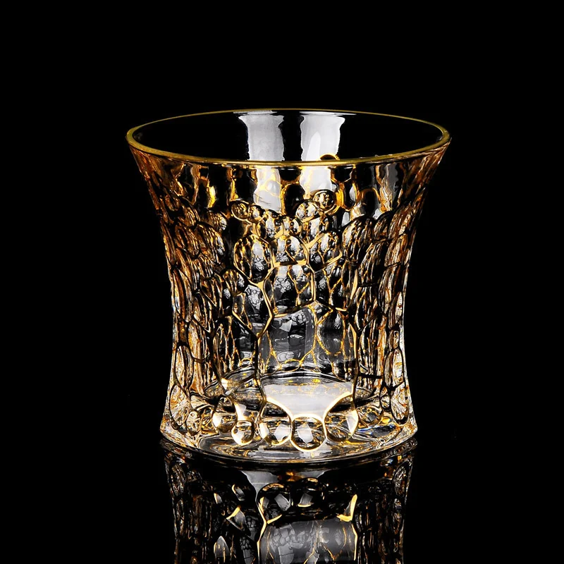 Copa De whisky De Cristal dorado, copa De vino Aquavit Chivas XO,...