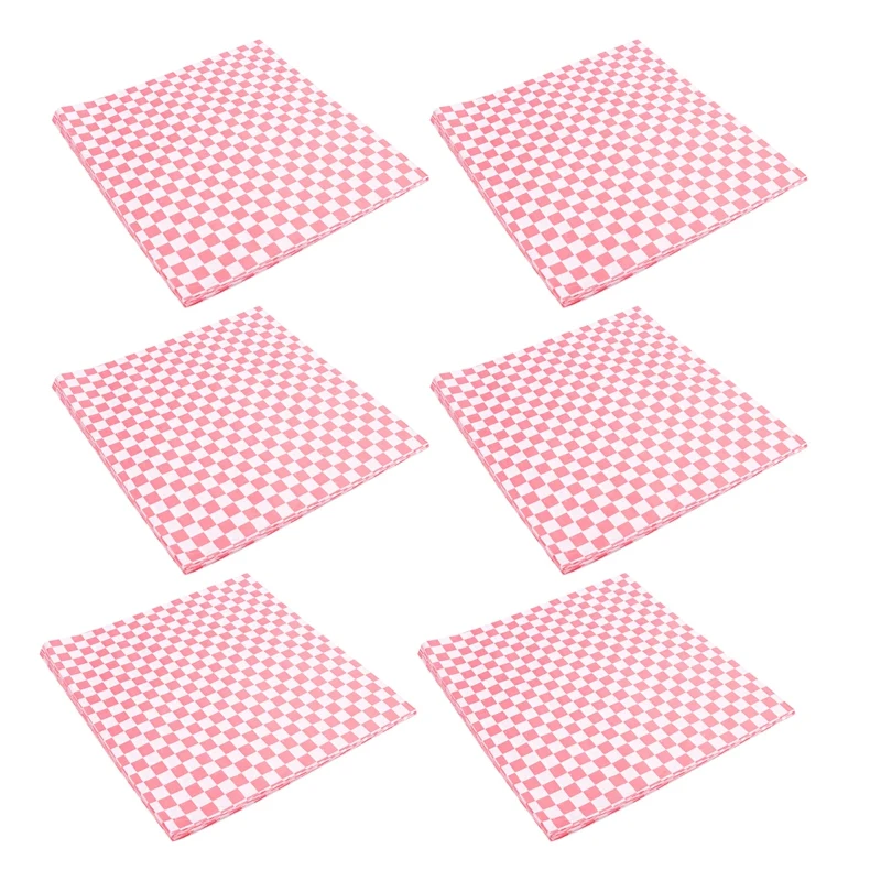 

600 PCS Checkered Deli Candy Basket Liner Food Wrap Papers, Fat Repellent, Sandwich Burger Packing, Red And White