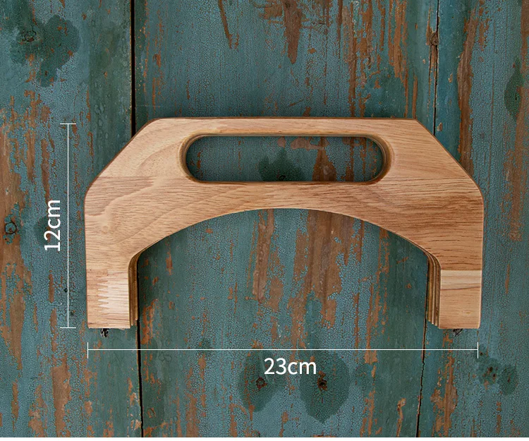 1 Set Nature Color Real Wood Material Polish Well Wood Purse Handle Handbag Accessories New Trendy Bag Handle Frame Wholesales
