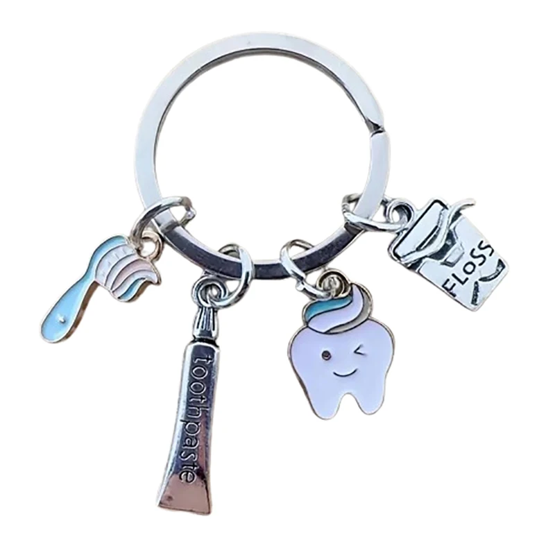 Зубная щетка с эмалью зубная паста брелок для ухода за зубами