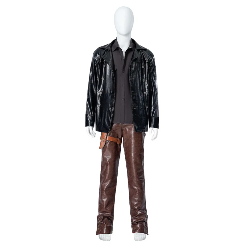 

The Walking Dead Negan Cosplay Costume Dead City Black Jacket Full Set Outfit Halloween Men Adult