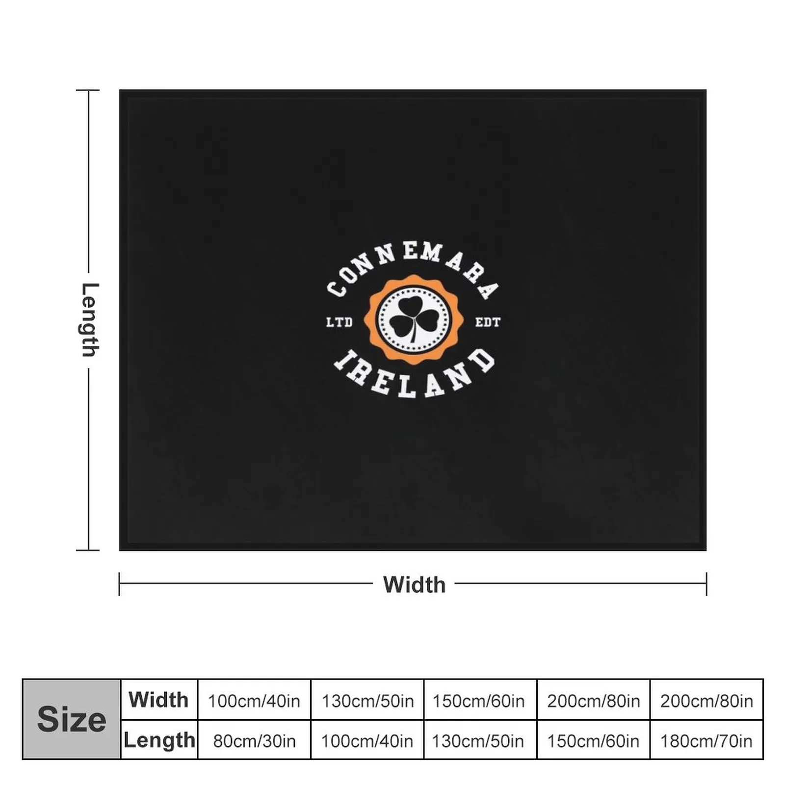 Connemara Galway Ирландия шамрок ирландский значок бросок одеяло мягкие клетчатые