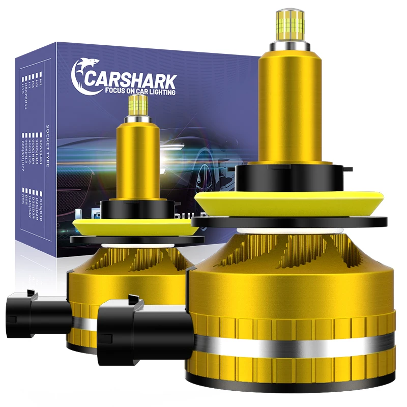 Carshark 360 Светодиодные Лампы Для Фар H7 H8 H9 H11 12 В 70 Вт 6000 Лм К Универсальные Plug &amp Play