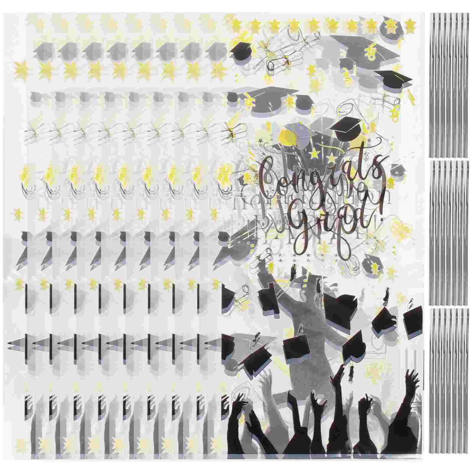 

120 Pcs Graduation Season Candy Bag Candy Snack Bags Storage Present Wrapping Portable Gift Snack Cookie