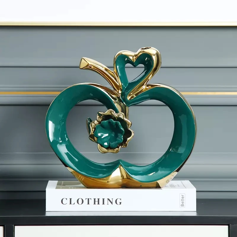 Керамическое ремесло украшения любовь цветы серебряная имитация фруктов