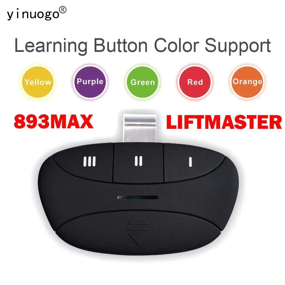 

Пульт дистанционного управления для открывания Гаражных дверей Liftmaster 893MAX, 891LM, 81LM, 82LM, 83LM, 91LM, 92LM, 94LM, 96LM, 3 кнопки, 310 МГц, 315 МГц, 390 МГц