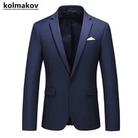 2022 spring and autumn new mens classic fashion pure color single suit mens business casual slim size high quality suit m 6xl
