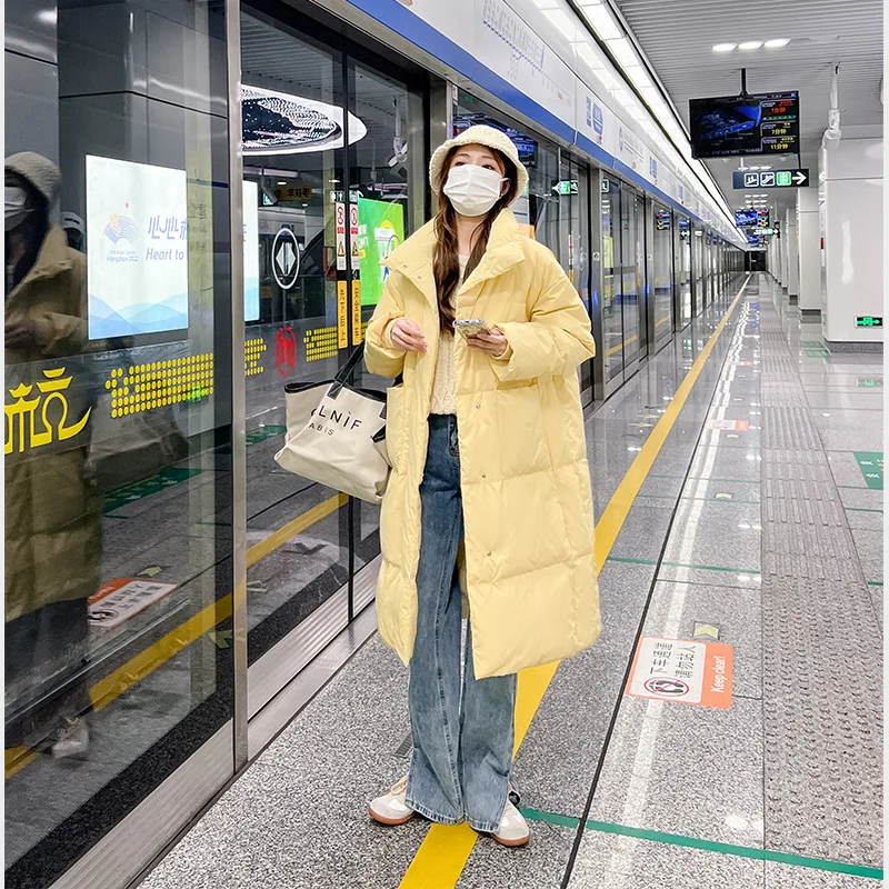 CGC 2022 New Thicken Warm Winter Jackets Women Long Parkas Hooded Cotton Padded Coats Women Korean Style Oversized Outerwear
