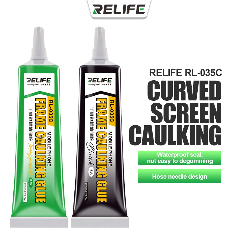 

50ml Relife RL-035C Frame Caulking Glue Sewing Sealant Adhesive For Phone Edge Curved Dispaly Middle Frame Repair Liquid