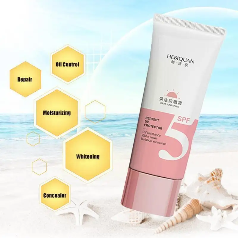 Отбеливающий крем для экрана Spf 50 + блокирующий антивозрастной кожи Hebiquan