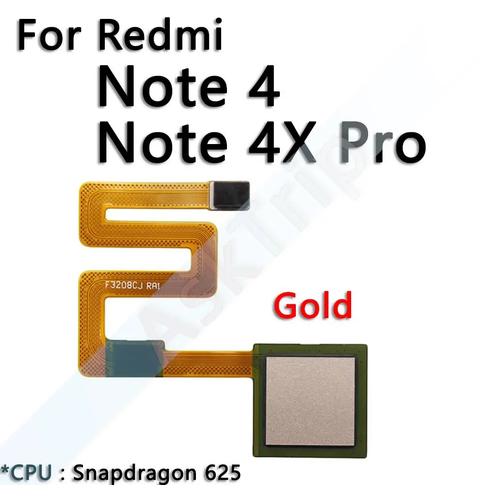 Оригинальный сканер Home Button Back Touch ID Flex для Xiaomi Redmi Note 4 4x Pro Prime Plus Global отпечатков