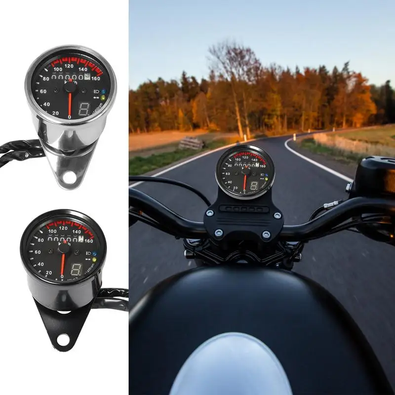 Датчик скорости мотоцикла круглый датчик тахометр одометр спидометр для Cafe Raccer
