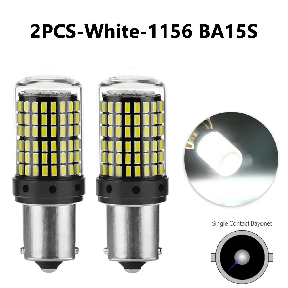 

2 PCS Car Signal Bulbs Lights Turn Back Lamp Vehicle Accessories Fit For 1156 BA15S BAU15S 1157 BAY15D 7440 T20 W21W