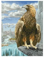 eagle birds lovely counted cross stitch kit eagle charming big bird on stone mountain at waterfall