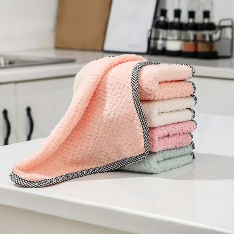 

Kitchen Cleaning Rag Living Room Water Absorbing Table Wiping Chair Dishwashing Helper Bathroom Hand Towel Cleaning Tool 25*25cm