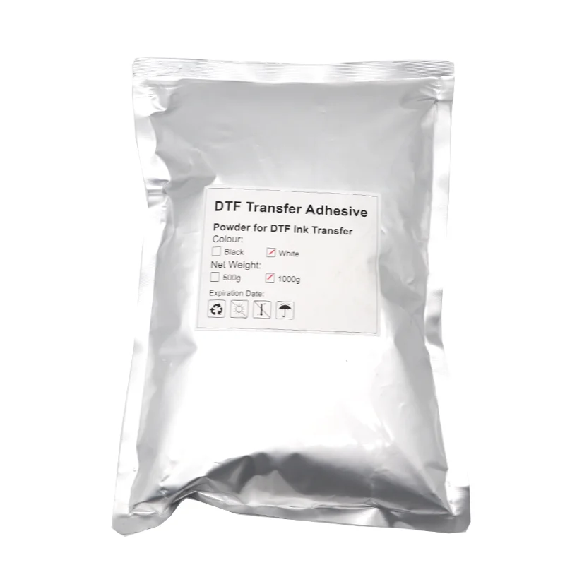 Новый комплект DTF 1000 г белый термоплавкий порошок для полиамидный на хлопке