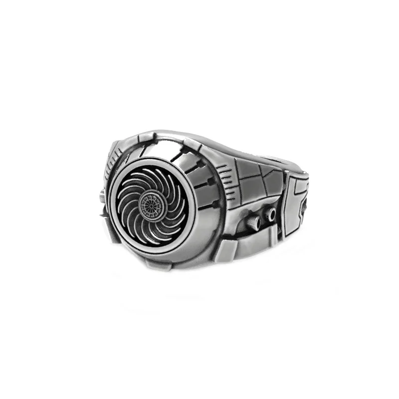 

Mechanical Style Adult Ring Opening Adjustable Alloy Mecha Turbo Engine Design Ring Fashion Cyberpunk Finger Accessories