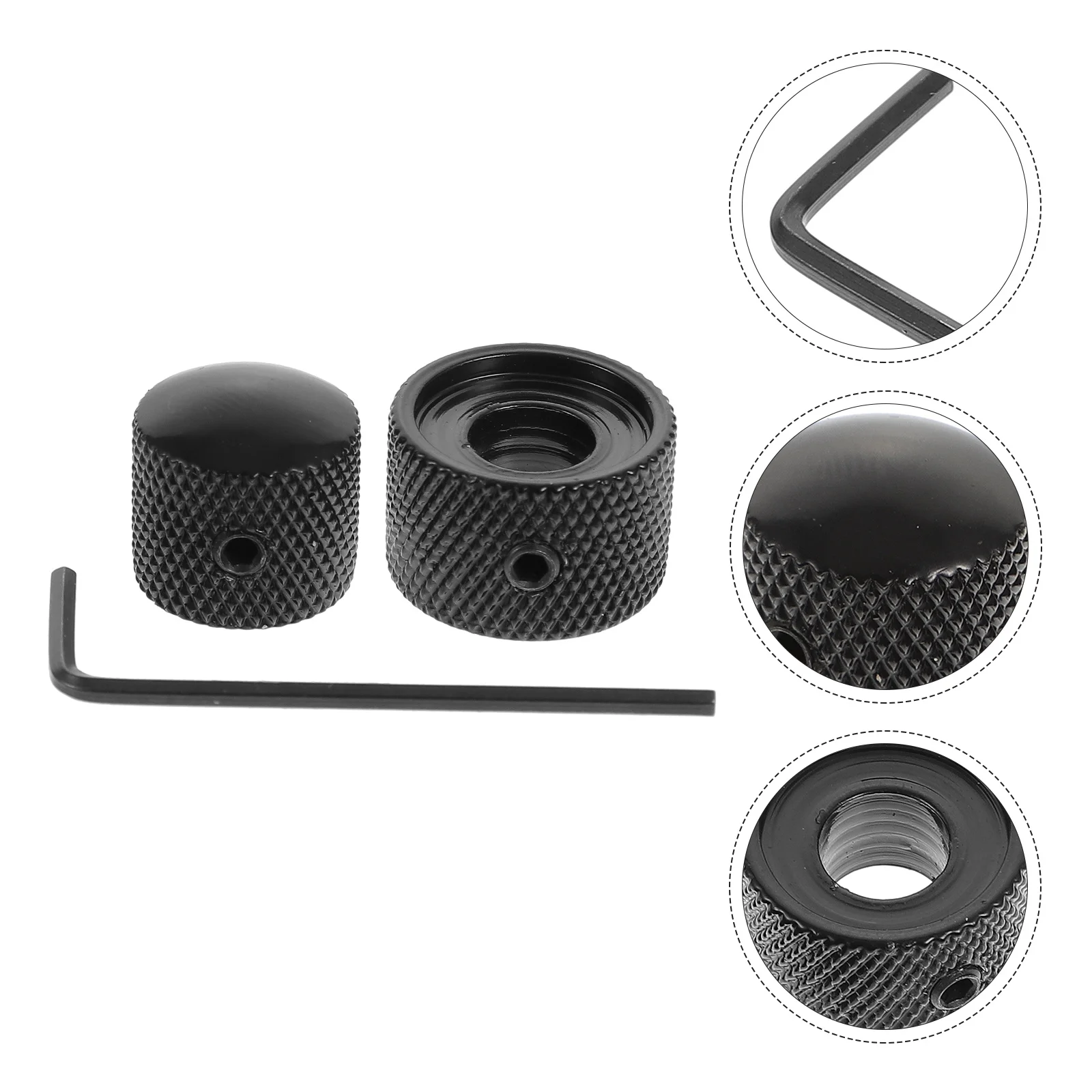 

1 Set of Instrument Supplies Rotary Knobs Audio Knobs with Wrench for Guitar
