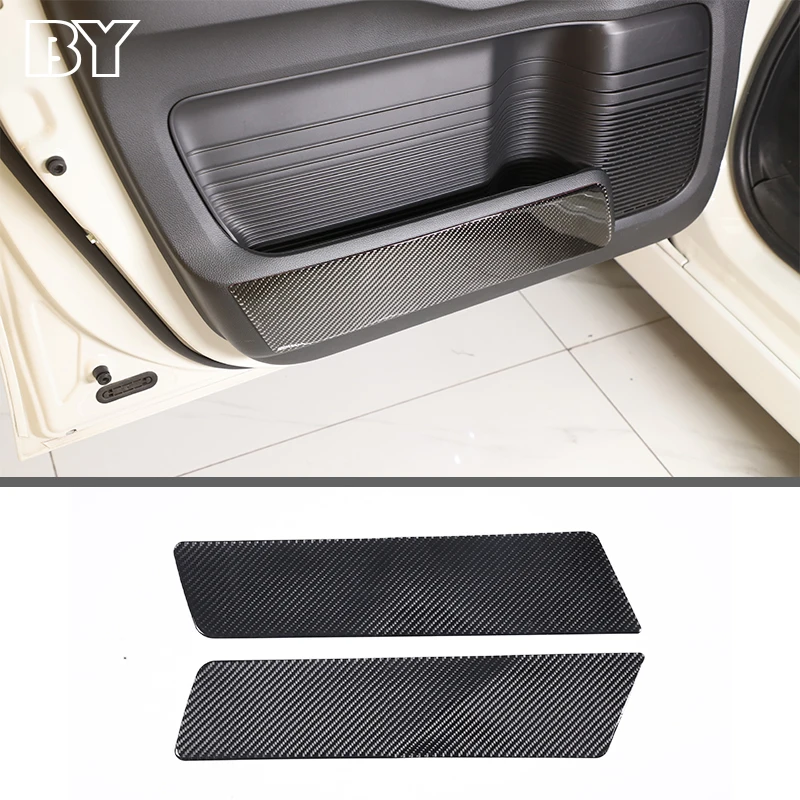 For Honda N-BOX JF3 JF4 2017-2021 Soft Carbon Fiber Car Inner Door Panel Protection Anti Kick Pad Stickers Interior Accessories