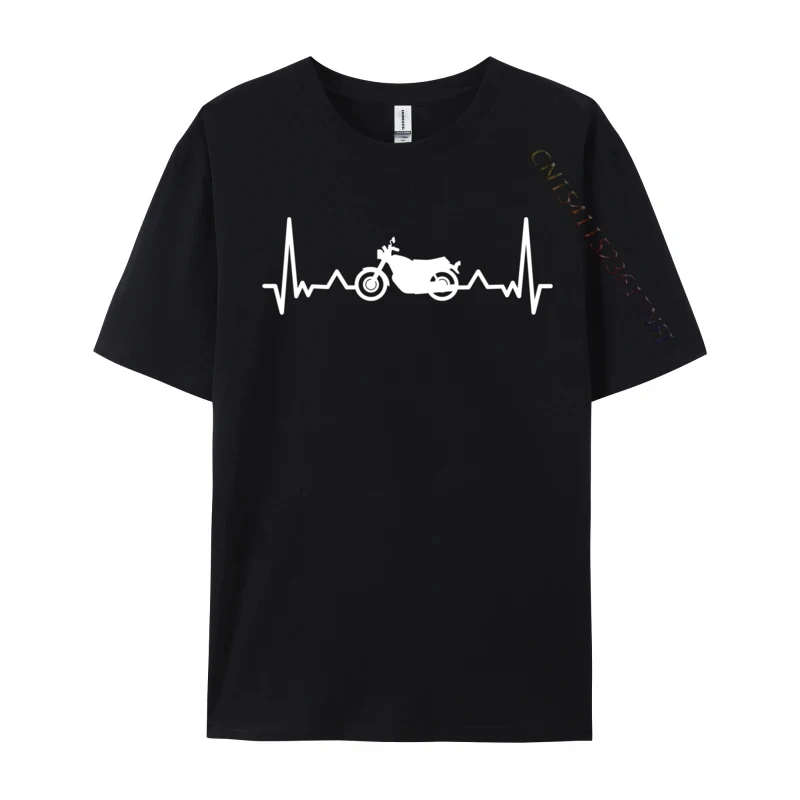 Мотоциклетные забавные мужские футболки с изображением пульса модные хлопковые