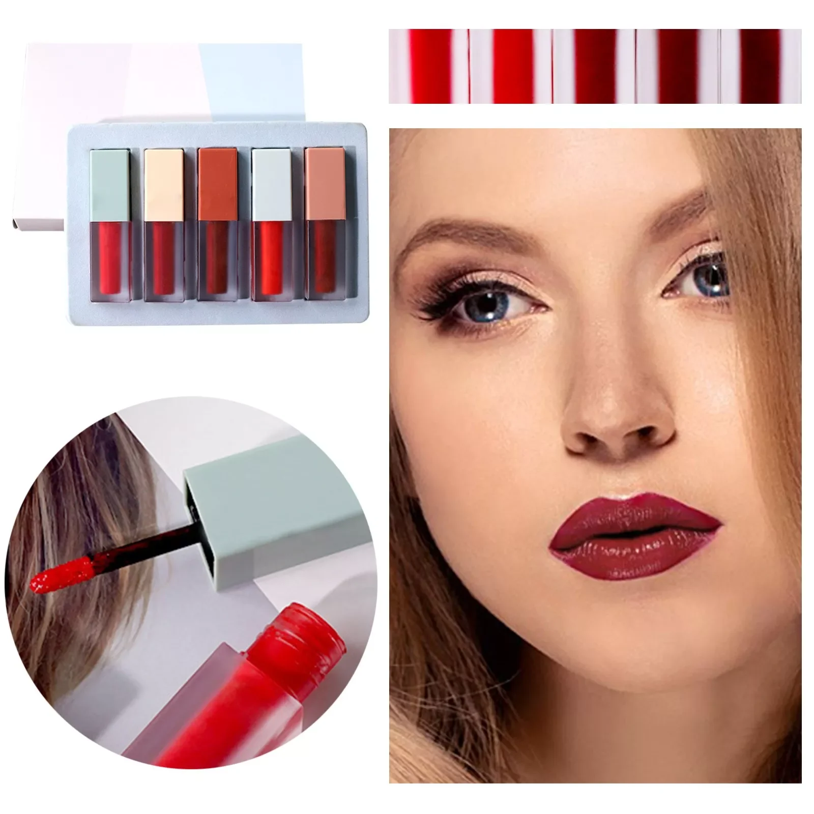 

NEW2023 Lip Gloss Lipstick Lipstick For Women Lip Gloss Tubes Lipstick Lip Stains for Women Moist Sexy Mother Pucker Lip Plumpin