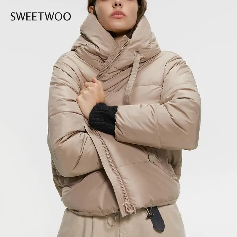 Cotton Padded Jacket Winter Hooded Parkas Woman Warm Down Jacket Large Size Woman Coat Thicken Women Casual Women Puffer Jacket